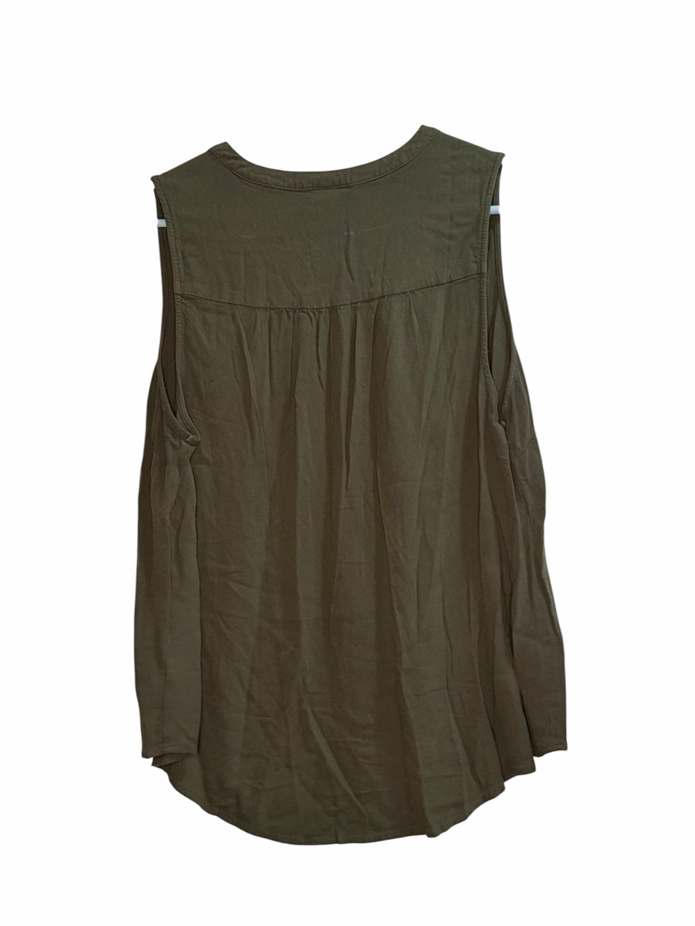 βπΌπ Torrid Olive Green Sleeveless Button Front V-Neck Top size 1 - Picture 3 of 5